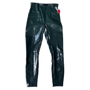 Spanx Green Faux Leather Leggings